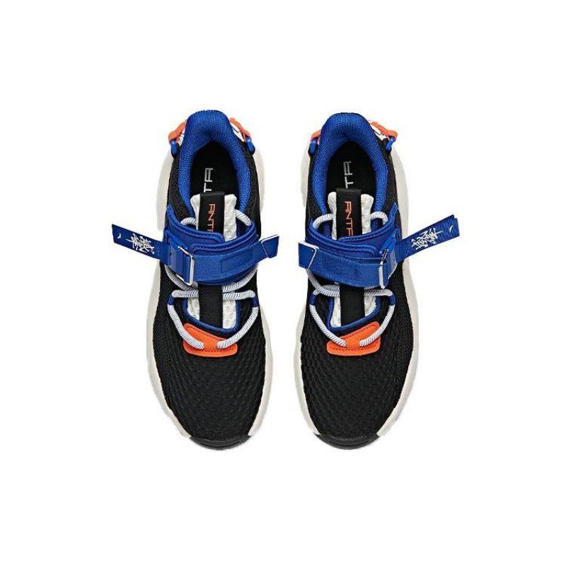 Anta Dominator Shock Absorption Non-Slip Wear-Resistant Low-Top Dad Shoes Men Sneakers Black Blue Orange 112028085-2
