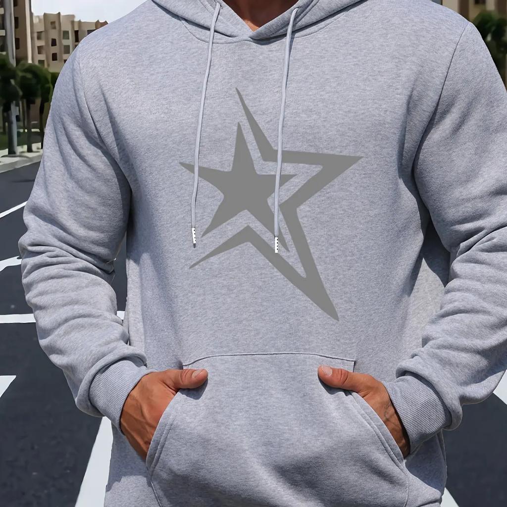 2025 Men's Casual Light Beige 2D Hooded Shirt, Featuring the Word "WHAT" On It. Made of Soft Polyester Fabric, with a Loose Fit