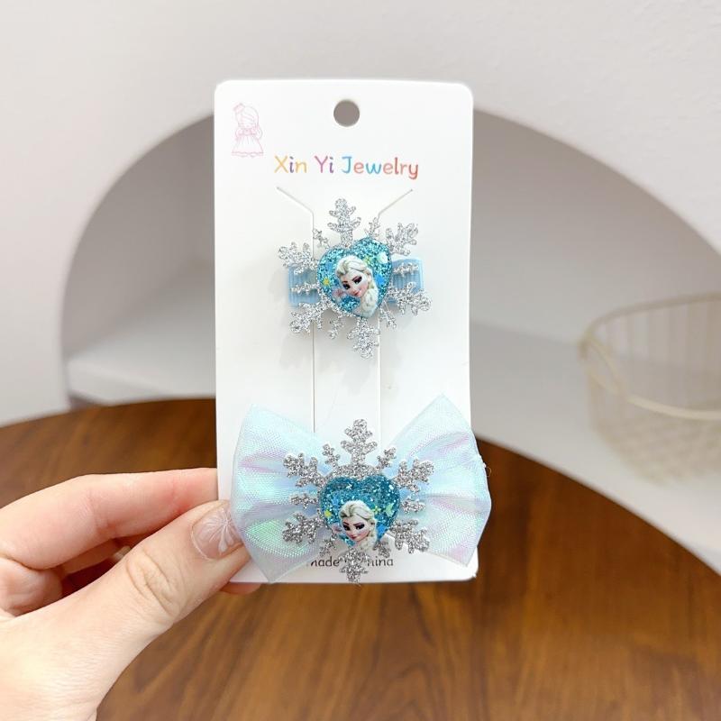 

Children Hairpin Anime Princess Elsa Anna Bowknot Hairpin Girl Kawaii Hair Clips Hairpin Birthday Toy Gift