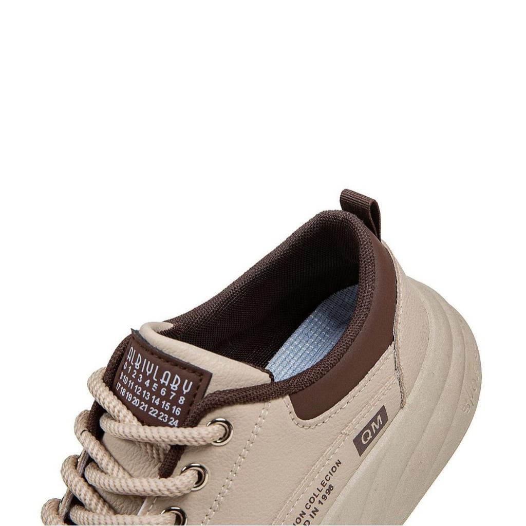 [Customized] New Autumn Versatile Sports and Leisure Shoes Women's Wear-resistant Thick Baseplate Shoes Lightweight Soft-soled White Shoes