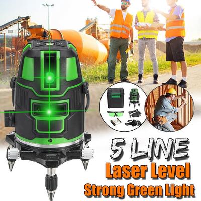 Automatische 6 Punkte 5 Linien starkes grünes Licht-Laser-Nivelliergerät, selbstnivellierend, 360 vertikale horizontale Kreuzlinie