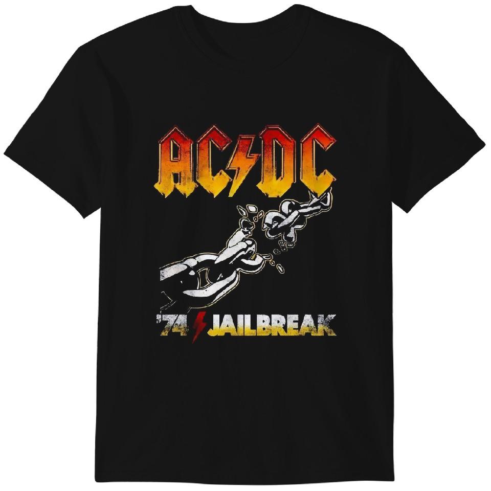 

AC LANE DC BAND 74 JAILBREAK Rock Music Logo Unisex T-Shirt Classic Tshirt WOMENS MENS TOPS TEE L