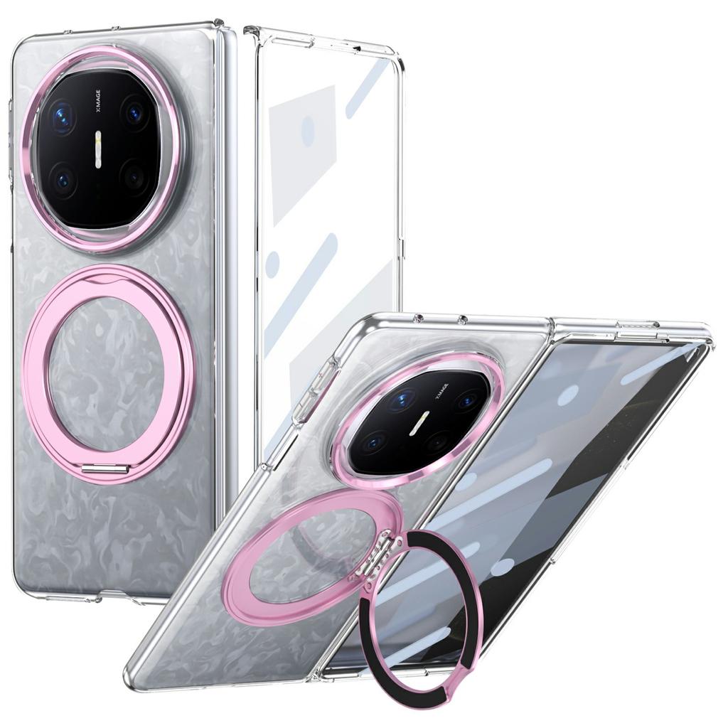For Huawei Mate X6 Case Magnetic Kickstand Clear PC Phone Cover with HD Screen Film