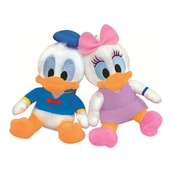 [Clax] Donald & Daisy Disney Niko Stuffed Keychain Disney 2 Pieces Stuffed Toy Keychain Ball Chain Pair 142980