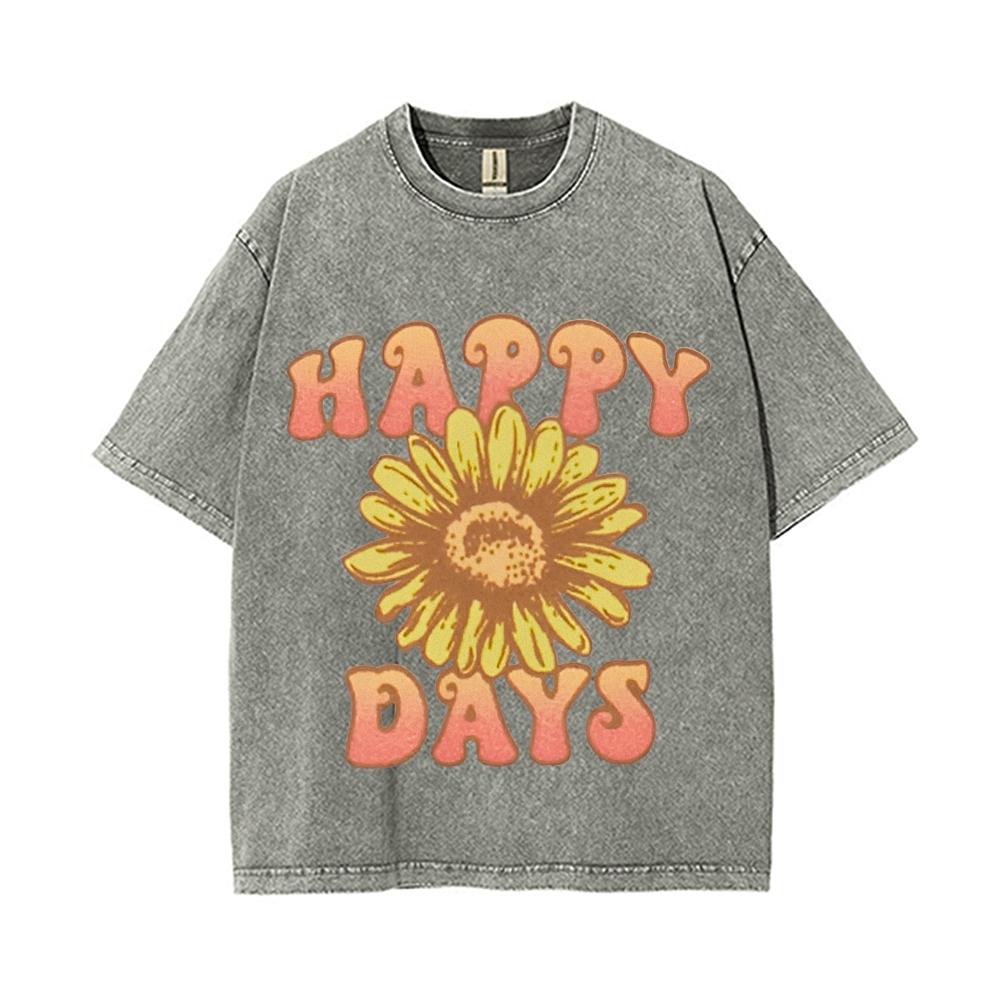 Vintage Oversized T-Shirt Fashion Women Casual Shirt Luxury Brand Y2k Tees Washed Denim  Female Streetwear Tops