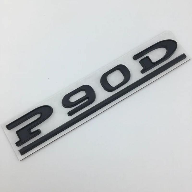 P75D P85D P90D Unterstrichene ABS-Buchstaben-Emblem für Model 3 Model X Model S Autostyling Kofferraumemblem Aufkleber Rot Schwarz