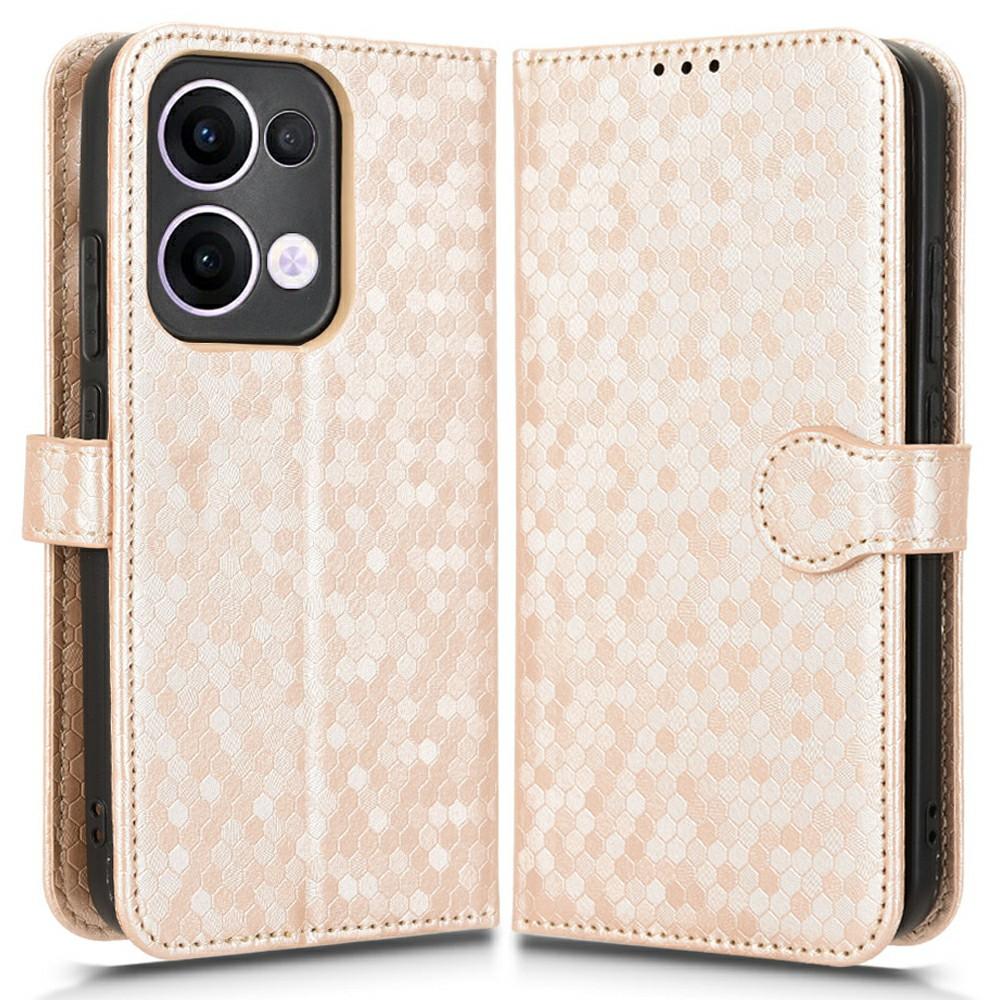 

Для Oppo Reno13 5G (Глобальный) Чехол-кошелек с точечным тиснением, из ПУ кожи, чехол для телефона Rose Gold