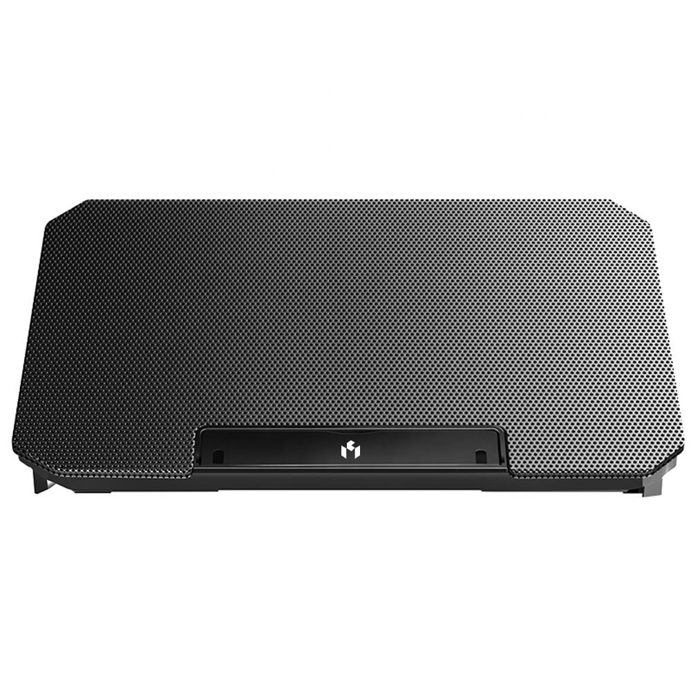 MC Q100 Laptop Cooler 2-fan Laptop Cooling Stand Low Noise Design with 4- Height Dual USB Ports Wide Compatibility