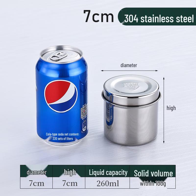 304 Stainless Steel Food Sample Containers with Lids