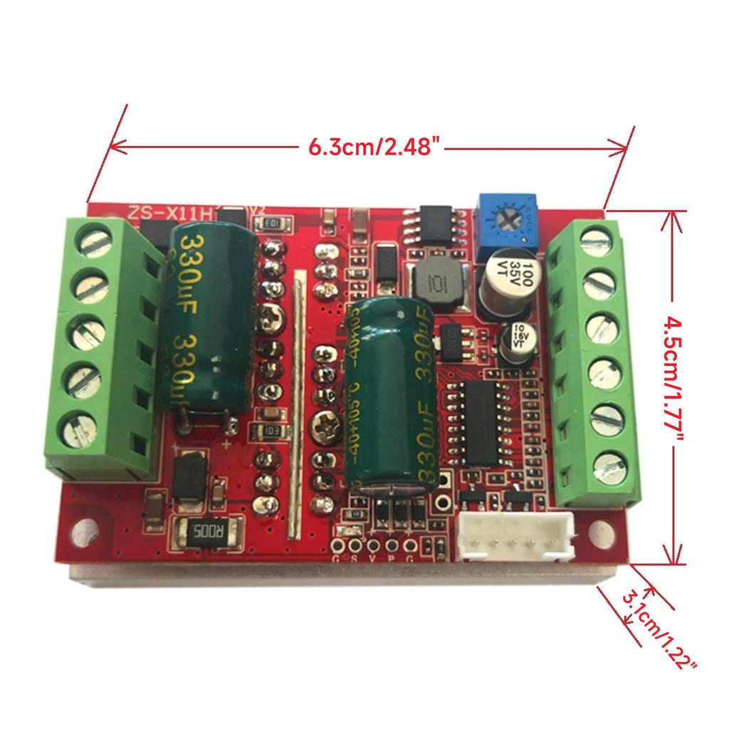 BLDC Three Phase DC Brushless Motor Controller PWM Hall Motor Control Driver Board DC6-60V 400W Simple Operation Durable