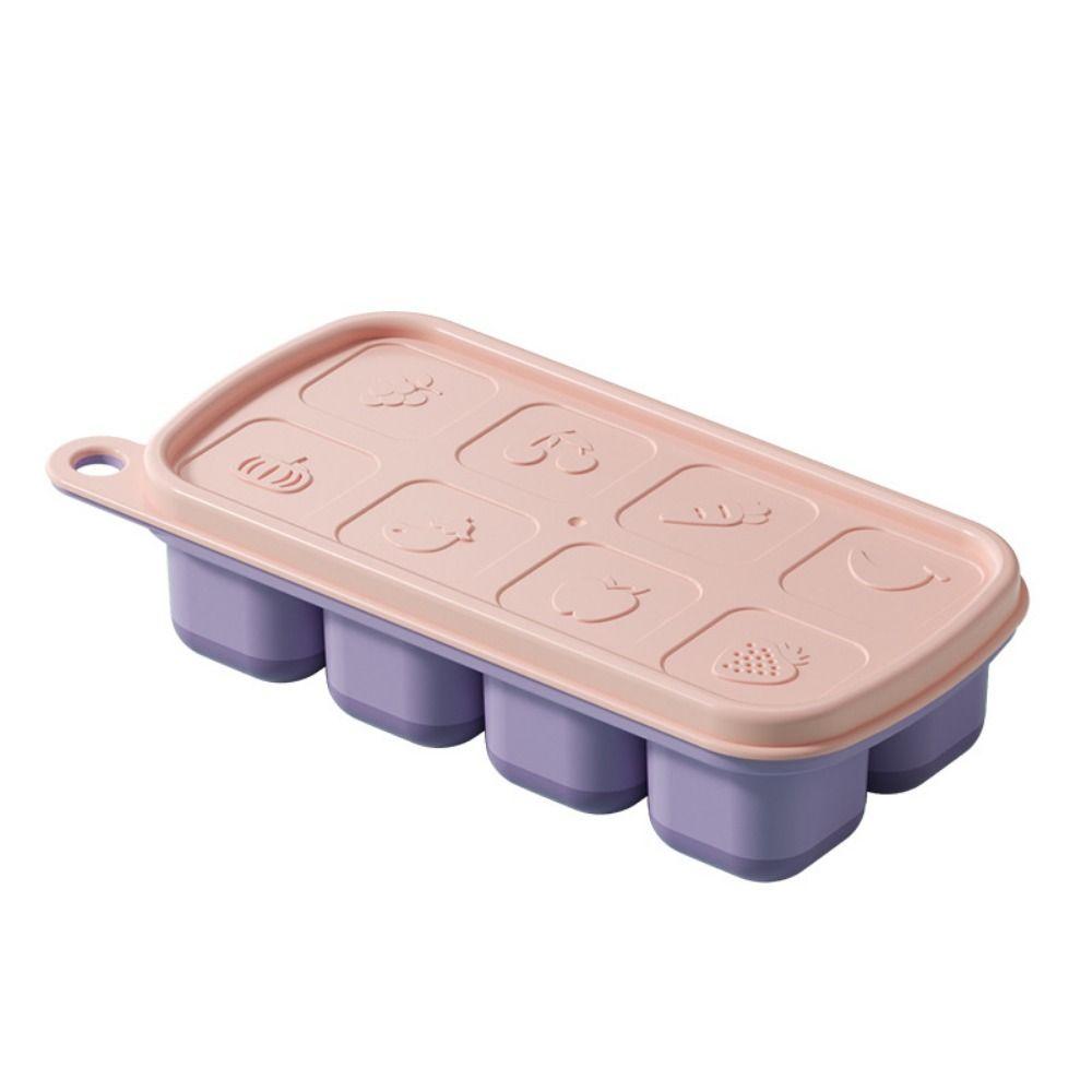 Non-stick Silicone Ice Tray Homemade Ice Cube Storage Box Food Grade Ice Cube Mold  Kitchen