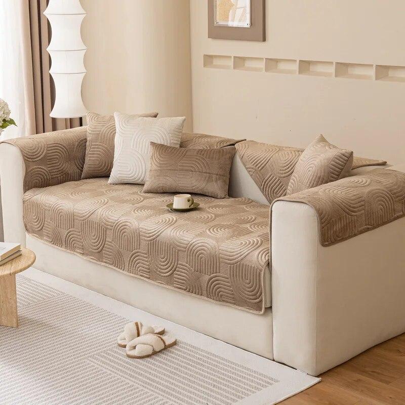 

Простой зимний чехол для дивана, голландский бархатный короткий плюшевый чехол для подушки, полотенце, чехол для дивана для гостиной, нескользящий мягкий утолщенный чехол 70x70cm 1pc