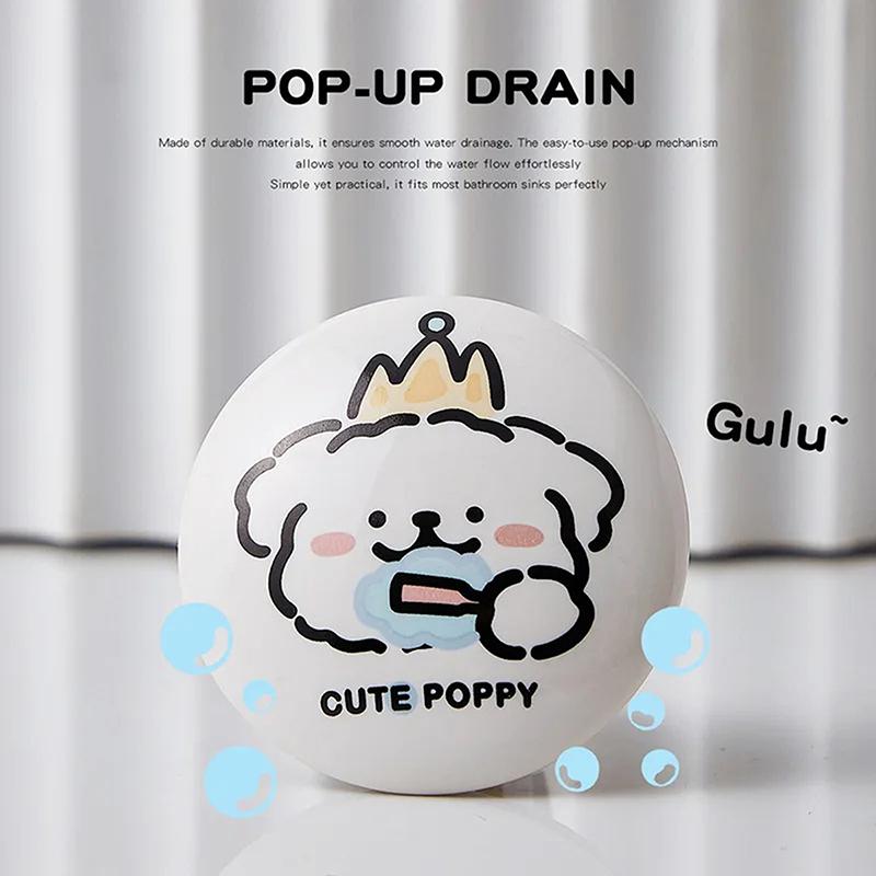 Washbasin Ceramics Top Sink Drain Spring Core Kitchen Filter Bathroom Anti-Odor Pressure Pop-Up Universal Floor Drain Hole Plug
