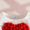 3D Heart Long-Sleeve Dress with Headband for Baby Girls, Ages 0-1, Wool Skirt Hem, with Open Crotch for Autumn/Winter