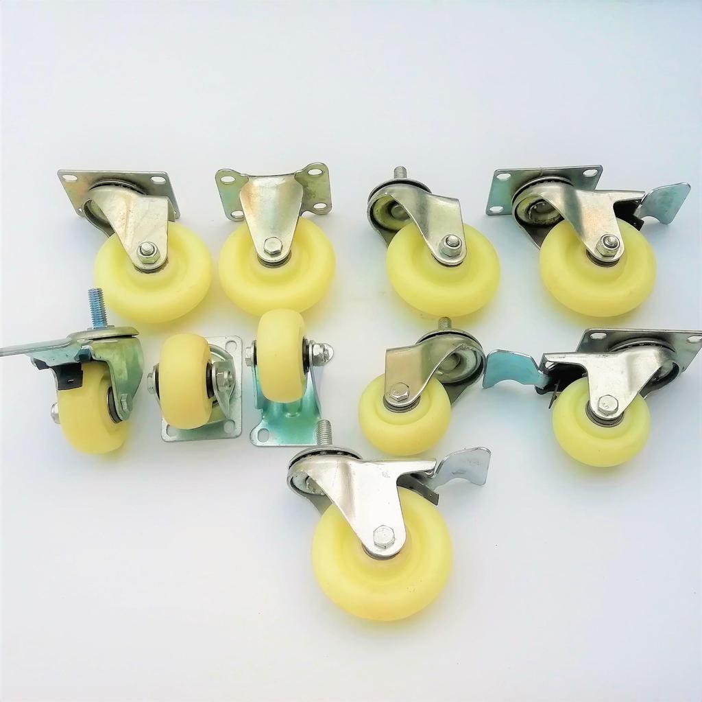 Medium White Nylon Universal Swivel Trolley Caster Wheel