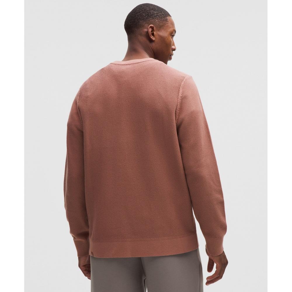 Lululemon TextuRed Knit Crewneck Sweater Red Clay