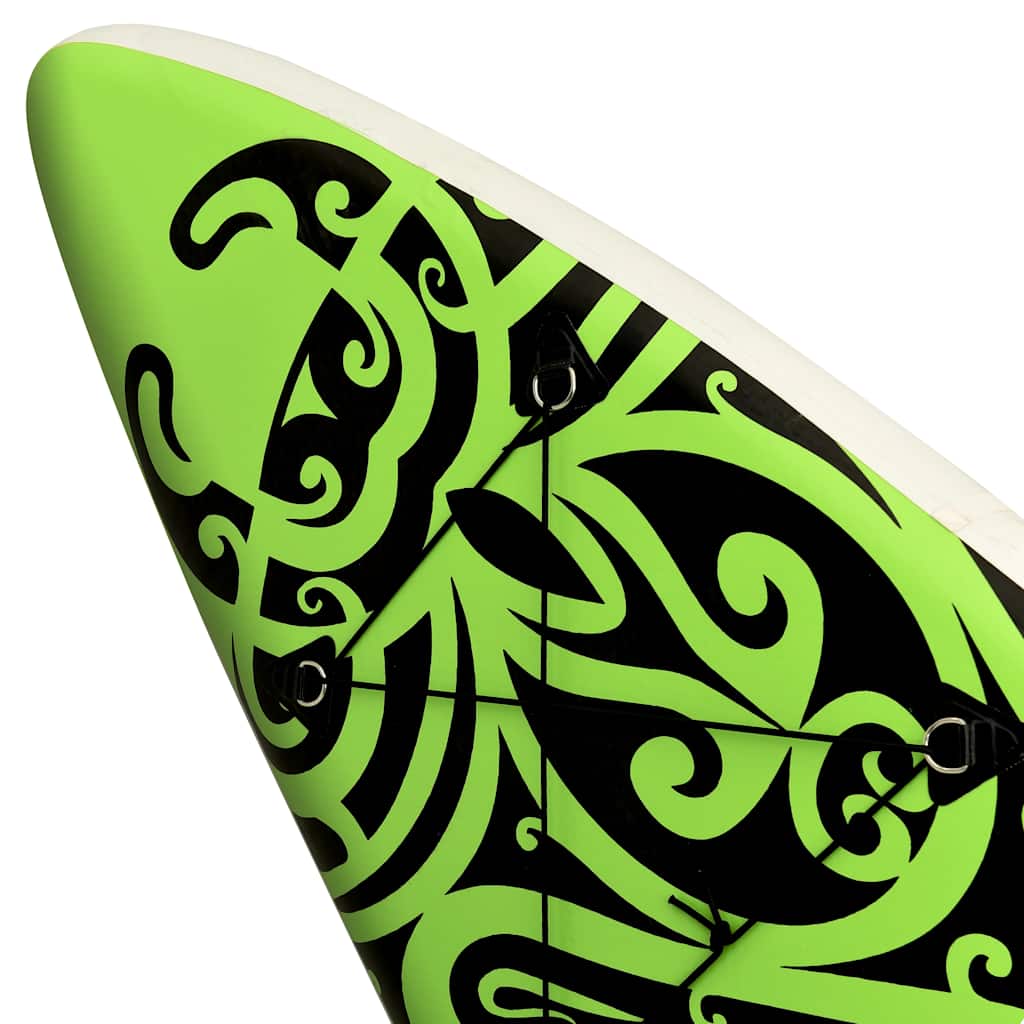 Aufblasbares Stand Up Paddle Board Set 305 x 76 x 15 cm Grün