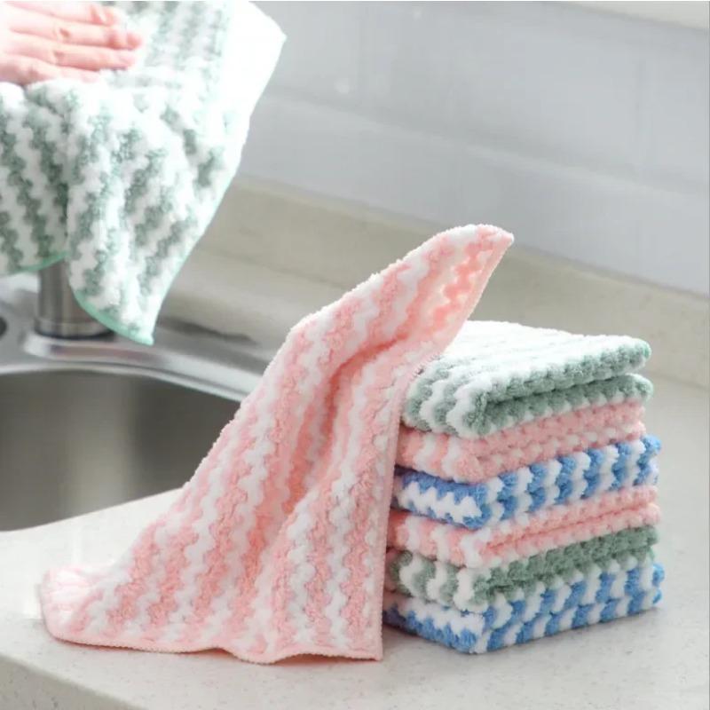 12PCS Cleaning Cloth Micro Fiber Wipe Table Kitchen Housework Microfiber Towels Household Dishwashing Cleaning Cloth