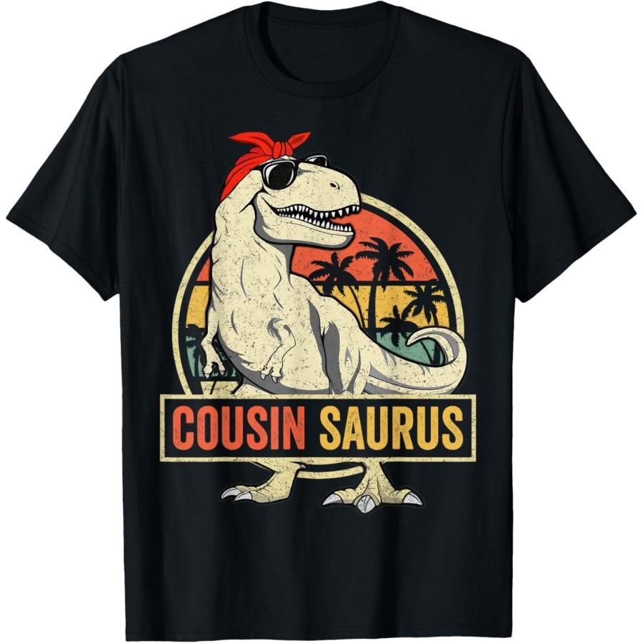

Cousinsaurus T Rex Dinosaur Cousin Saurus Girl Family T-Shirt XXXXXL чорний
