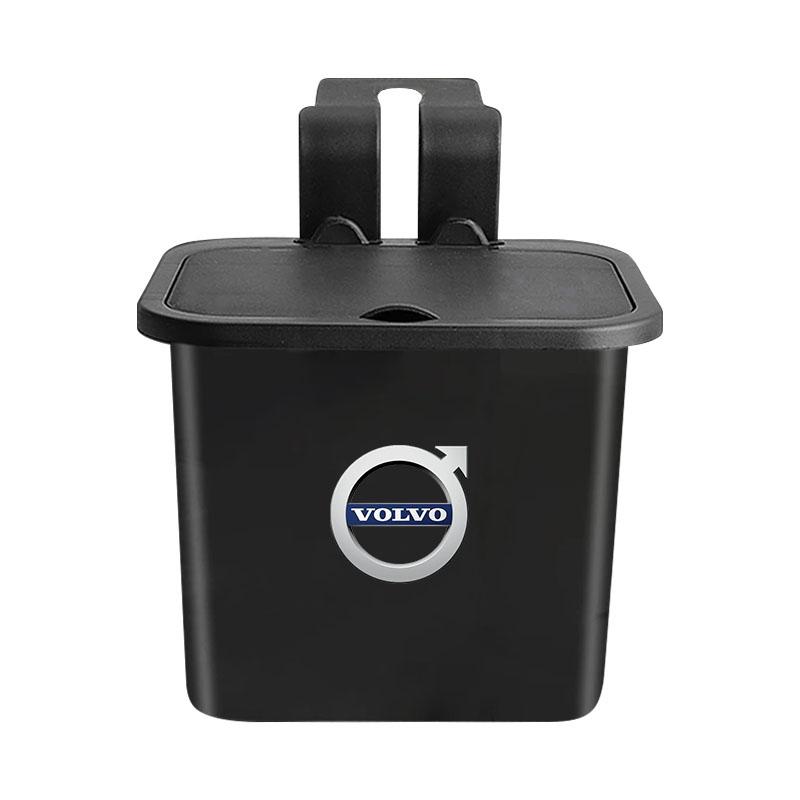 

For Volvo Rdesign XC90 S60 XC60 V70 S80 S40 V50 V40 V60 C30 S70 Car Trash Can Portable Hanging Vehicle Garbage Case Stickers