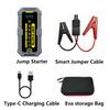 Car Jump Starter Portable, 12V Battery Booster with Dual USB Fast Charging, Rechargeable Polymer Battery, Emergency LED Flashlig