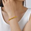 Simple Stainless Steel Rectangular Corner Chain Gold Bracelet Ladies 2523