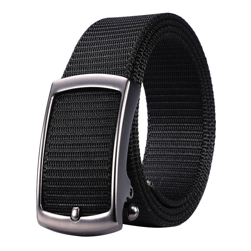 Belt Men'S Korean Version Trend Automatic Buckle Nylon Woven Belt Outdoor Tactical Pants Belt Men'S Belt