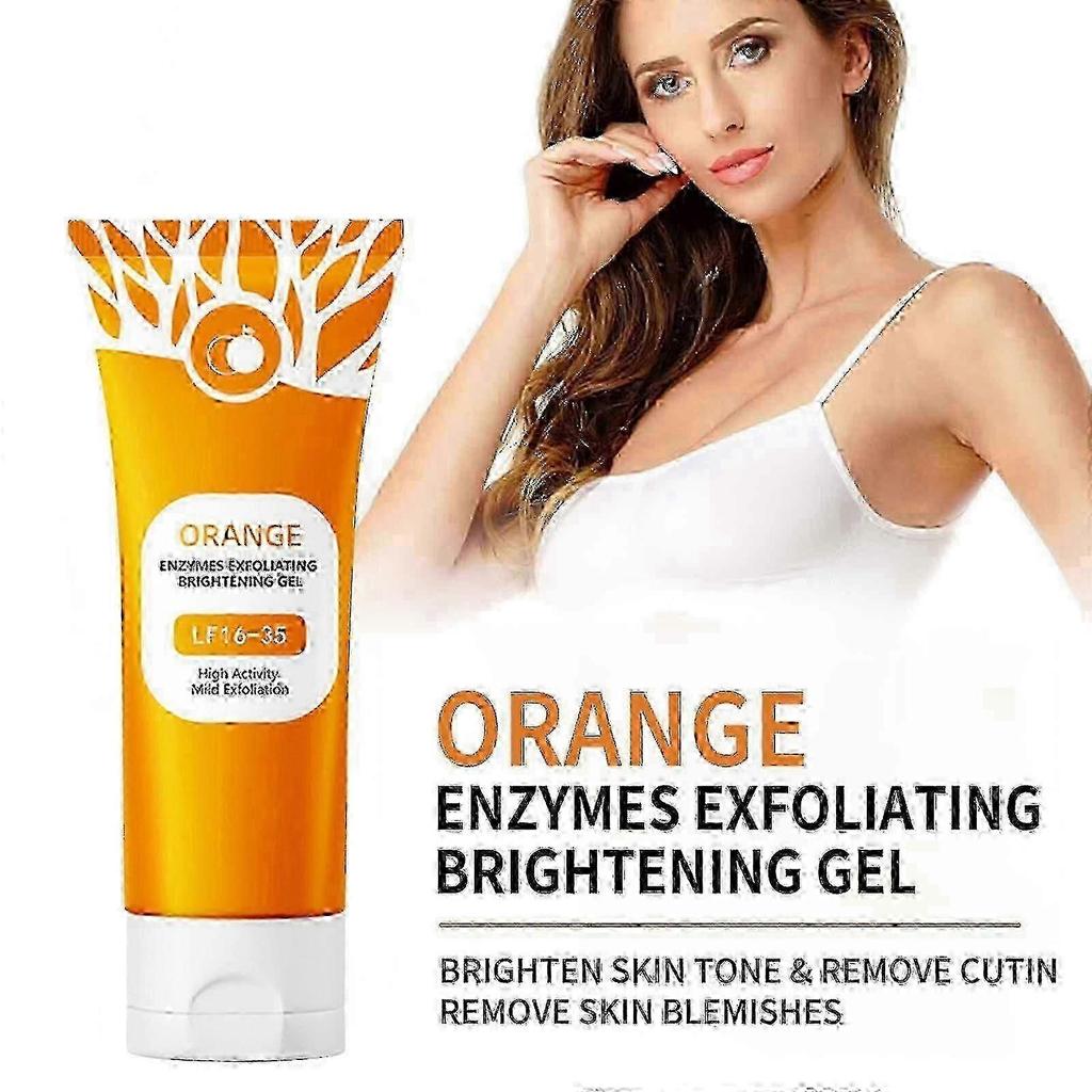 3X Orange Enzymes Exfoliating Brightening Gel Moisturizing Smoothing Tighten Pores Whitening Brightening Exfoliating Peeling Gel 100g 25-26