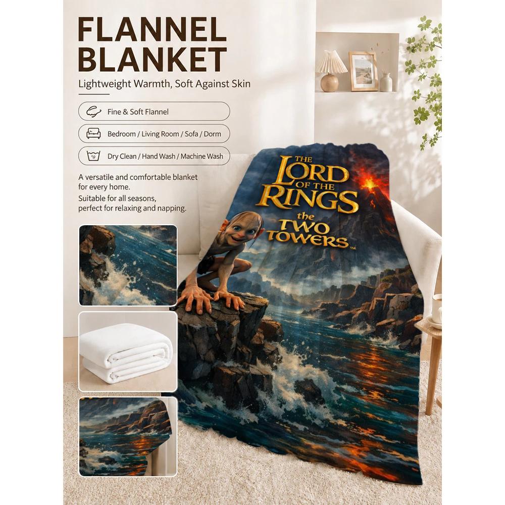 Gollum'S Epic Journey Two Towers Flannel Blanket Comfortable Skinfriendly Fleece Blanket For Living Room Office Nap Home Party Decor New Year Gift