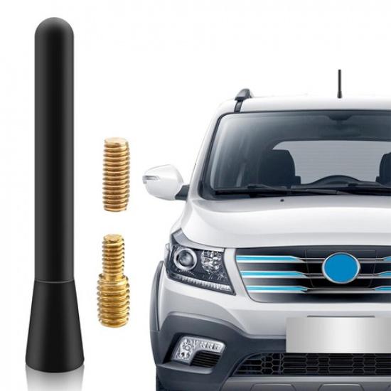 For Chevy Silverado GMC Sierra 2006~2021 4" Short Black Antenna Mast Radio AM&FM