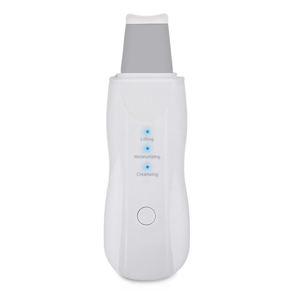 Professional Wireless Ultrasonic Skin Scrubber Machine Deep Cleaning Face Spatula & Sonic Massager Premium Ultra-Sonic Scrubber USB rechargeable