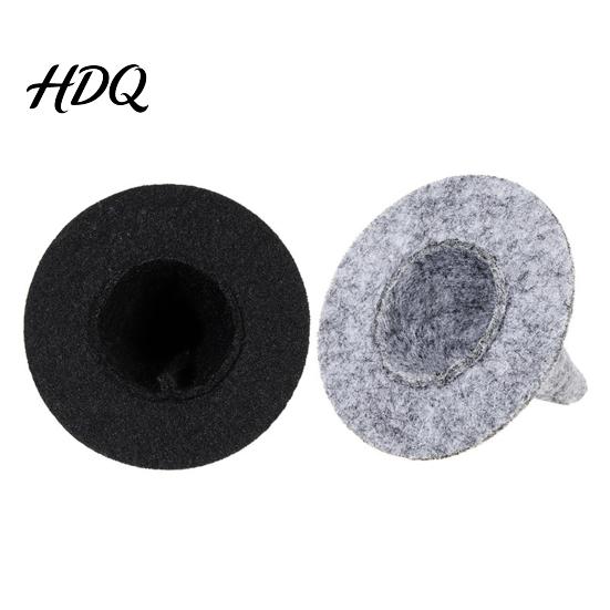 Three Dimensional Tapered Witch Hats 2 Pcs Mini Felt Hats, Cute Tiny Wizard Hat Wine Handmade Ribbon Crafts Bottle Topper for Halloween Party Favors,