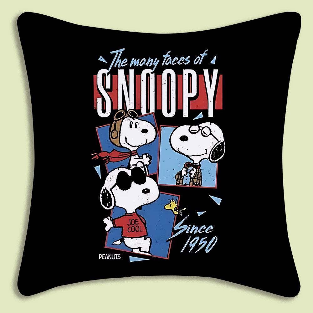 Cartoon Cute S-Snoopy Pillow Covers Cartoon Sofa Decorative Home Double-Sided Printing Short Plush Cute Cushion Cover