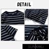 SUN KAKU Short Sleeve Striped Crew Loose Plus Korean Round Quick Harajuku Size 1XL Men's T-Shirt, Neck, Fit, Oversized, Size, Style, Stylish,
