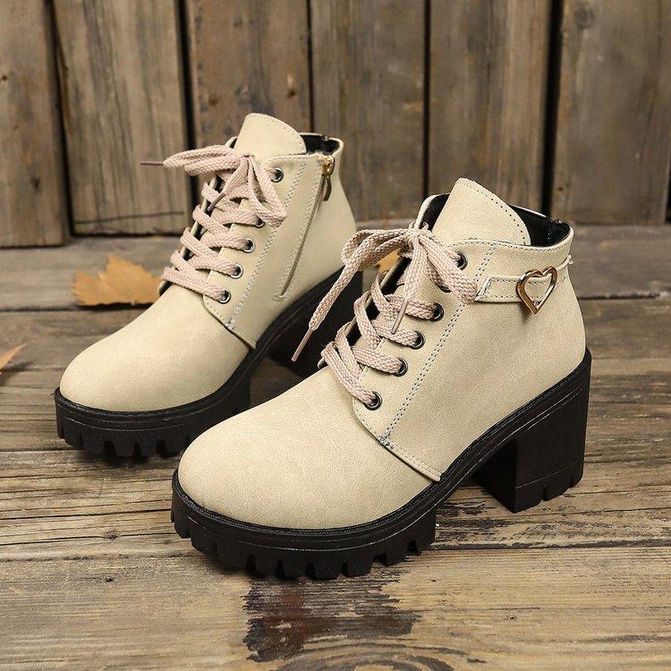 Large Size High Heel Side Zipper Fashion Women's Boots Autumn and Winter New Low Tube Square Heel Going Out Women's Boots