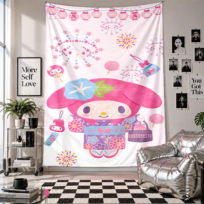 Wall TapestryMy Melody Art Hanging Cloth Decorative Background Cover for Room Decoration