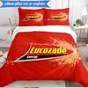 3PCS Lucozade Bedding Set Duvet Cover Closure Includes 1 Duvet Cover & 2 Pillowcases for All Seasons Bedroom Decor Christmas Fan gifts