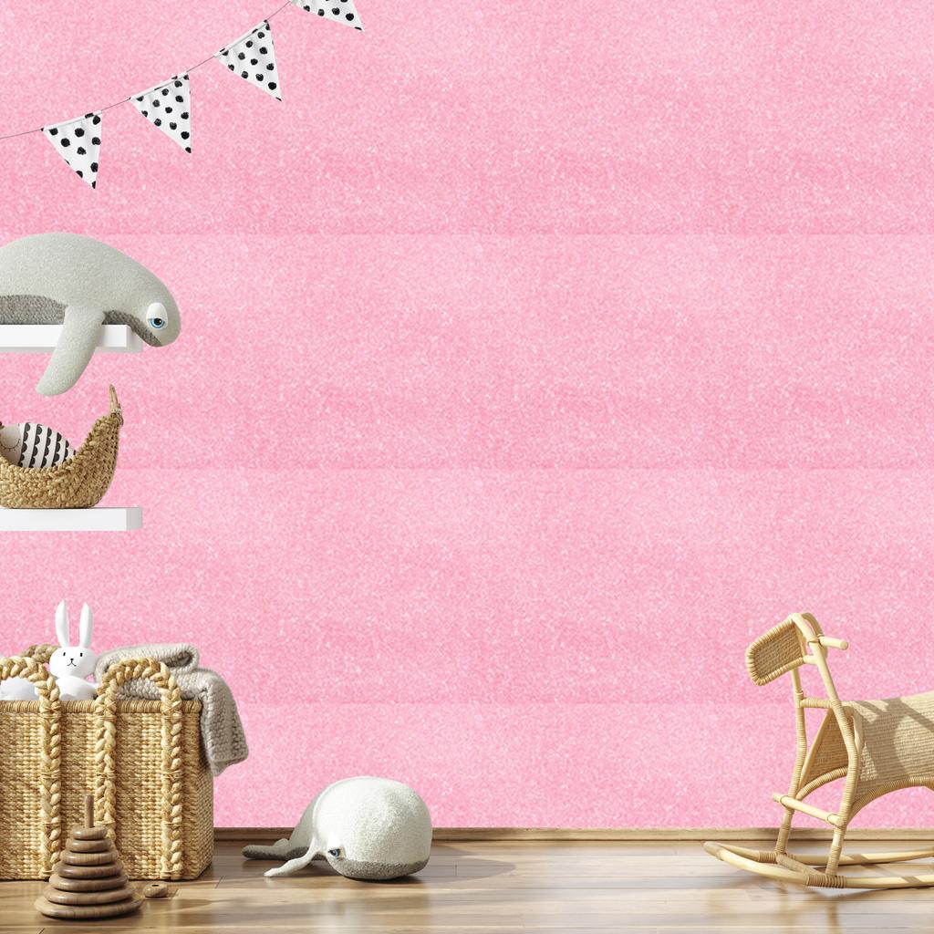 Powder pink glitter wallpaper, powder pink bottom 50x1000