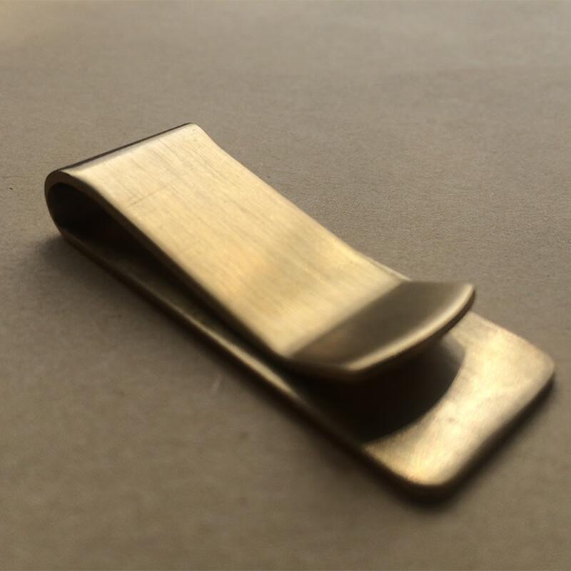 Винтажная толстая латунная зажим для денег 1