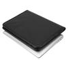Black Zippered Pocket Zippered Padfolio Faux Leather Conference Folder Organizer  For Business Men
