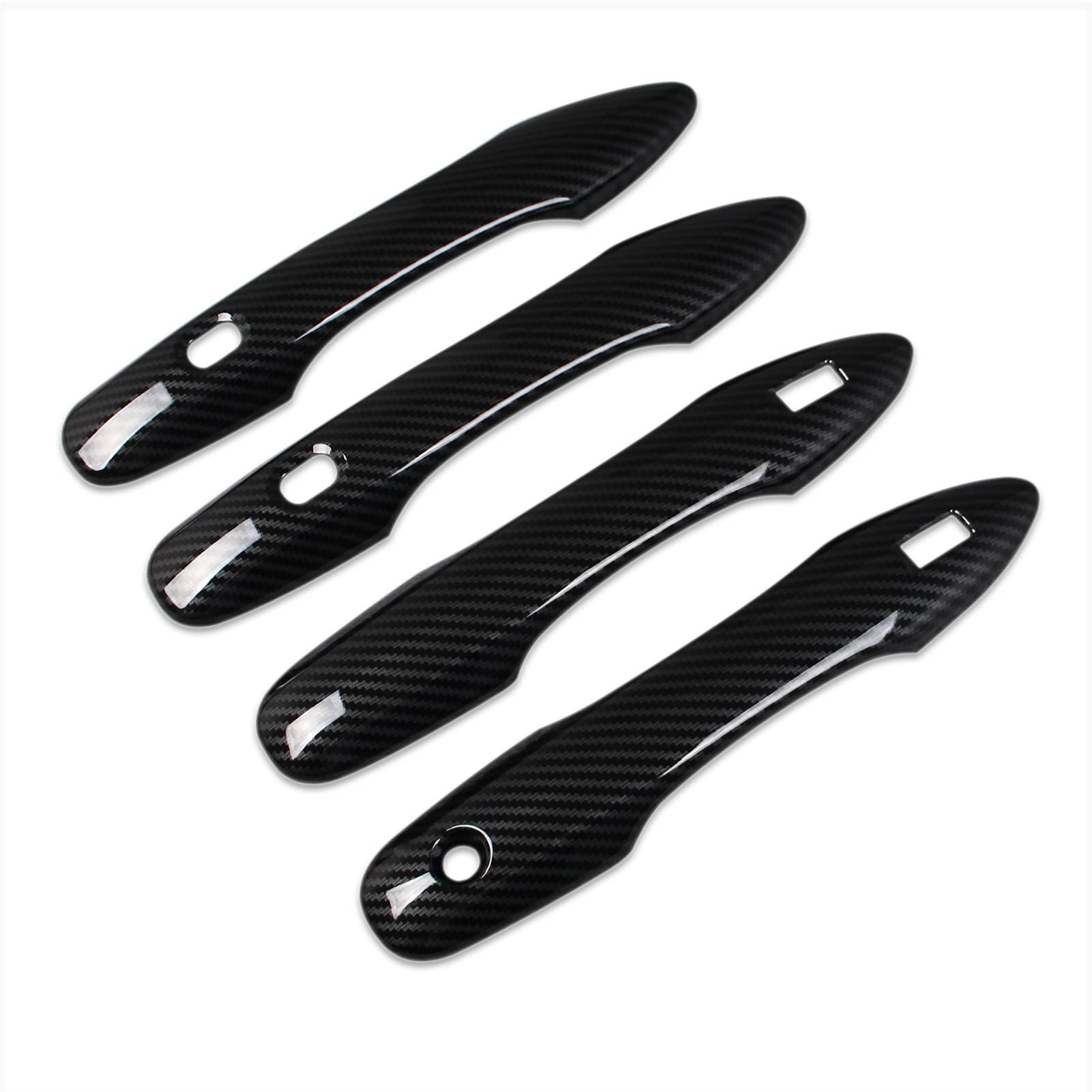 

RUIQ Toyota Sienta Exterior Outer Door Handle Full Specially Designed for the Toyota Sienta Carbon Fiber (10 Series) Covers, Coverage, (Black Finish)