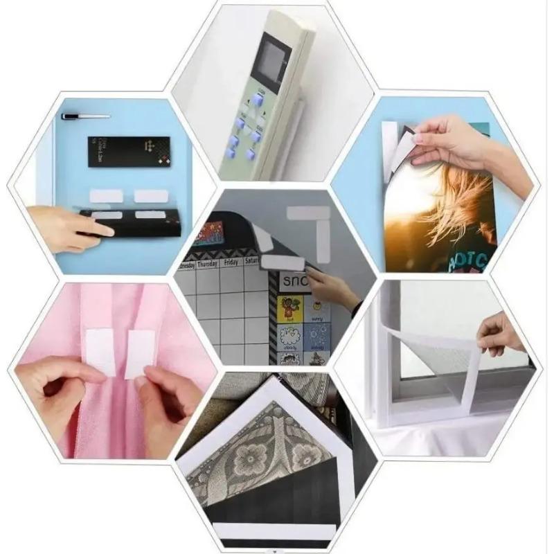 5M Strong Self-adhesive Hook and Loop Fastener Strip Magic Nylon Sticker Scratch Tapes with Glue Strap for DIY Craft 20-50MM