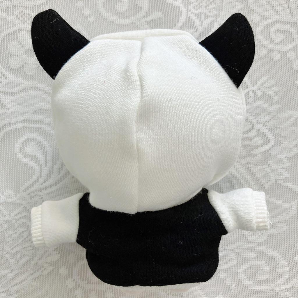 White 10cm Plush Hoodie with Horns, Cotton Doll Clothes, G.triger, for Oshi-Nui (Pre-owned)