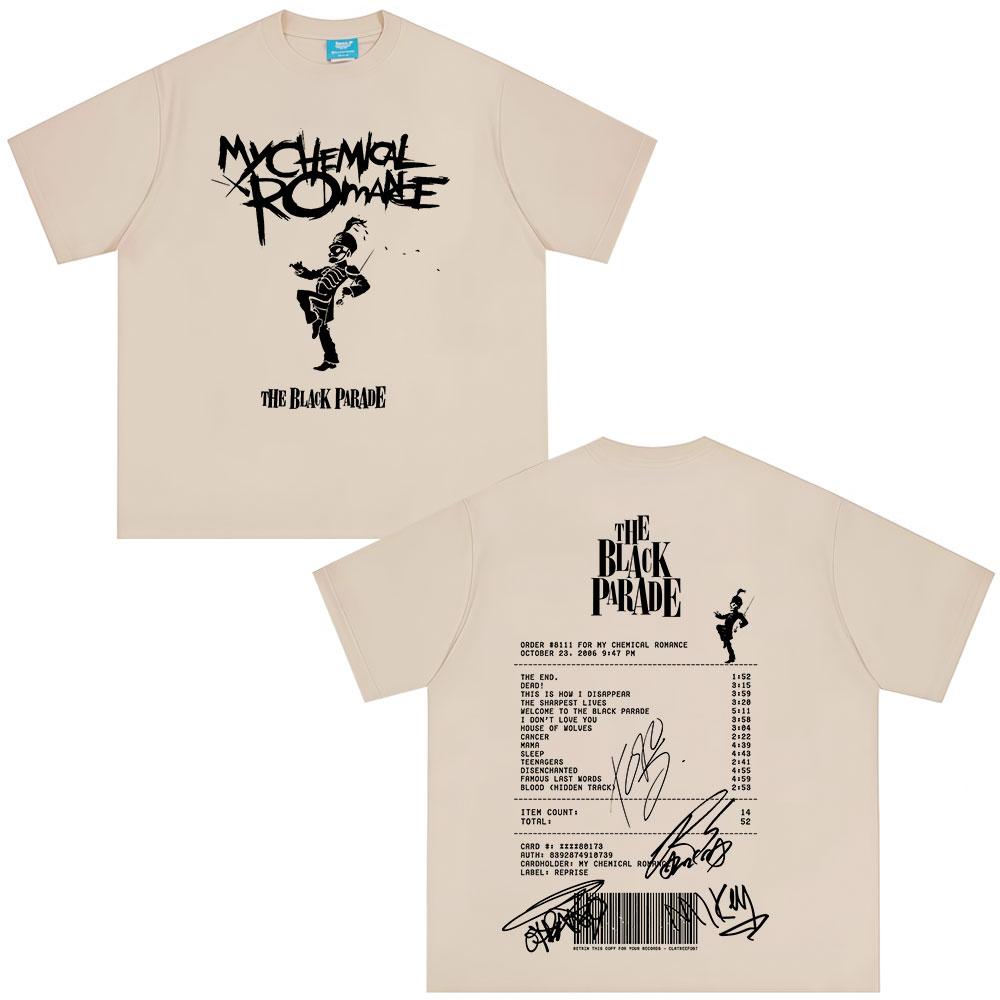 The Black Parade 2026 Tour Tshirts Rock Band My Chemical RoUnisexce Tshirt Unisexs Women Clothing Cotton Casual Y2K Top Streetwear