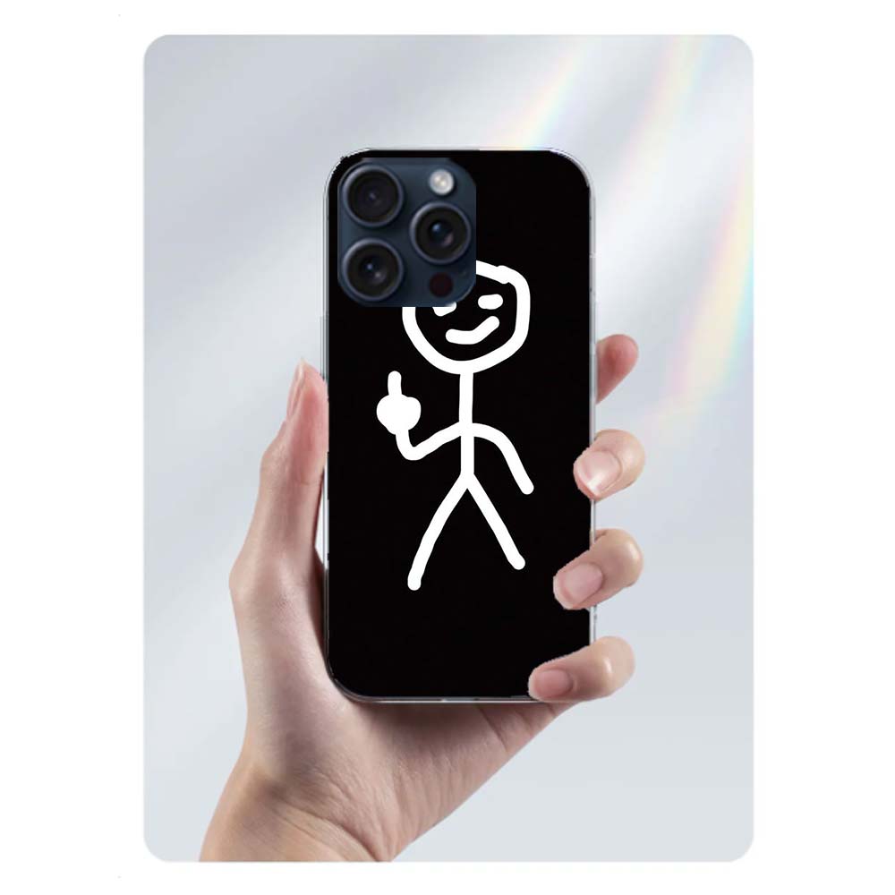 Funny Cute Cartoon Matchman Clear Phone Case For Iphone 17 Air 16 Pro Max 15 Pro 14 Plus 17E 16E 11 13 12 Mini Cover Cases Funda