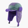 Unisex Winter Warm Fleece-lined Aviator Hat With Embroidery Windproof Ear Protection Short Brim Beanie Hiking Skiing Outdoor