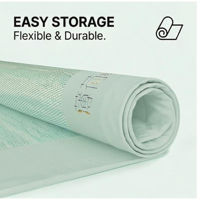 Constant Temperature Ice Silk Cooling Mat 3-Piece Set Machine Washable Summer Fitted Sheet Bedding for Home Bedroom Air-Conditioned Room 1.5m 1.8m Bed