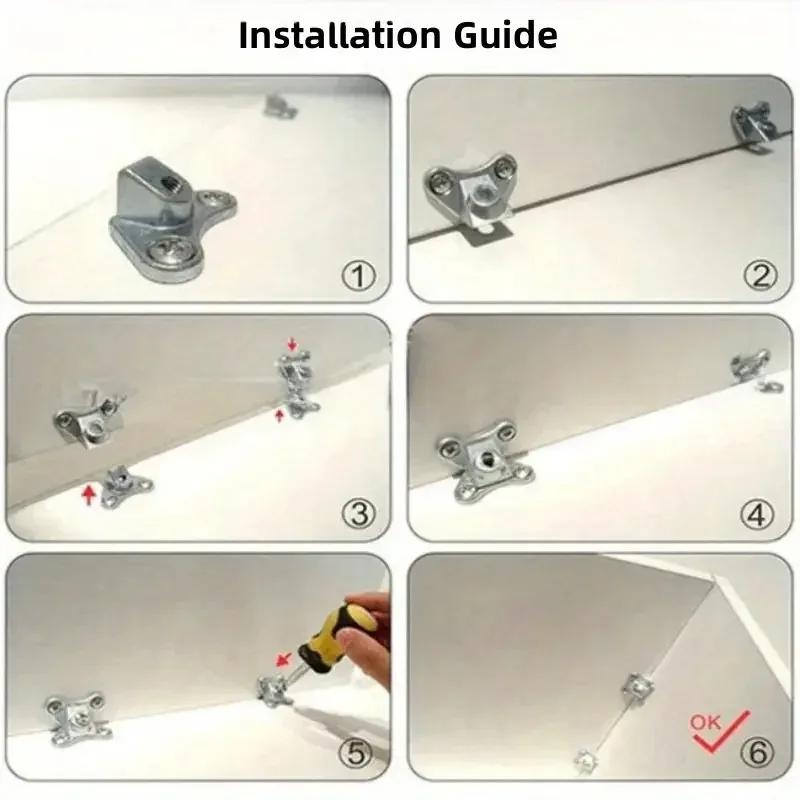 12Set Zinc Alloy Corner Code Right Angle L-Shaped Support Connector with Screw Furniture Angle Bracket for Chairs Tables