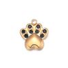 4Pcs Cute Crystal Pet Paw Charms Stainless Steel Turtle for Jewelry Making DIY Earrings Bracelet Necklace Supplies Accessories