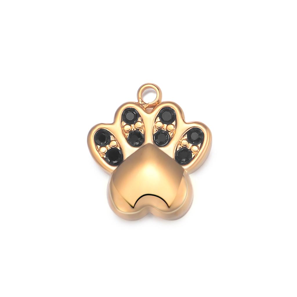 4Pcs Cute Crystal Pet Paw Charms Stainless Steel Turtle for Jewelry Making DIY Earrings Bracelet Necklace Supplies Accessories